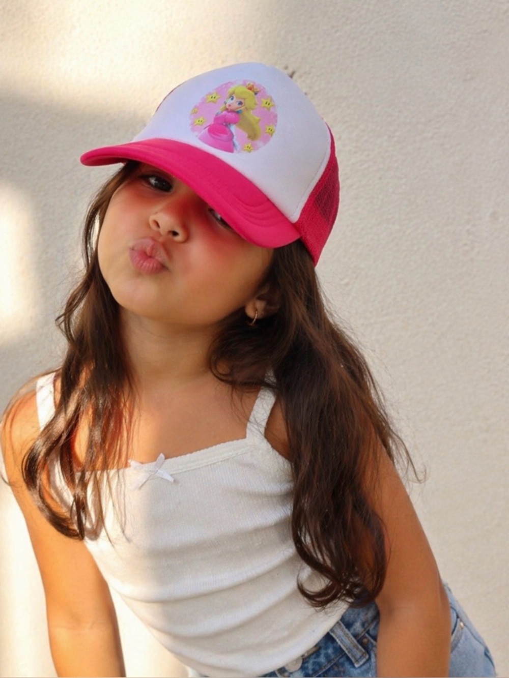 Pink Trucker Hat Princess Inspired 💖 Gamer Girl Y2K Kawaii Mesh Cap